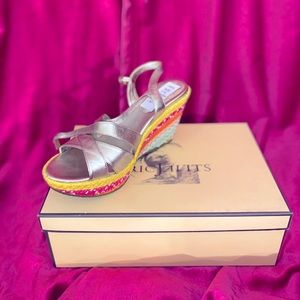 Eric Javits | Strappy Metallic Fiesta Wedges